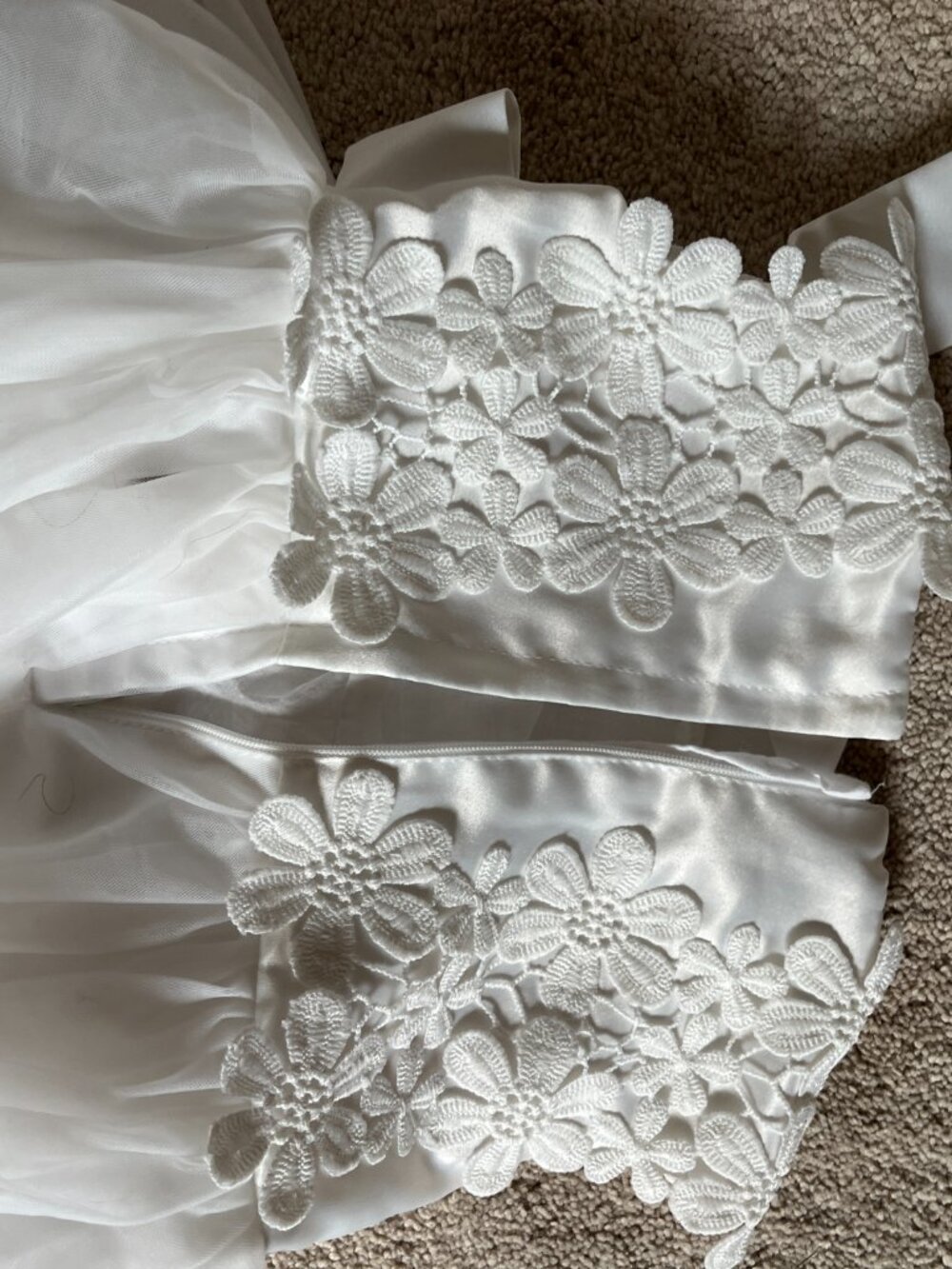 White Lace Tulle Dress  (Size 2T - worn once) - Picture 3 of 7
